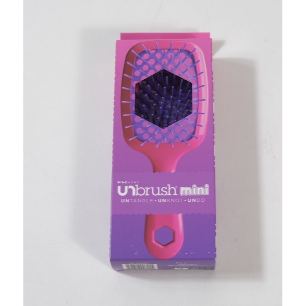FHI Heat Hair Brush Pink Unbrush Mini Pink Burst Detangler Vented New